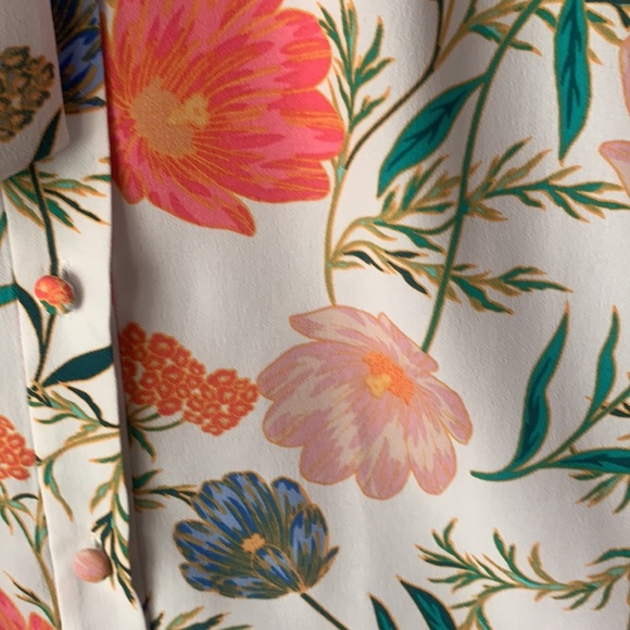 Kate Spade Blossom Tie Neck Blouse - Picture 4 of 14